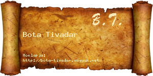 Bota Tivadar névjegykártya