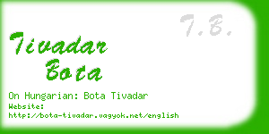 tivadar bota business card